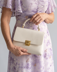 Adria | Structured Top Handle Flap Handbag