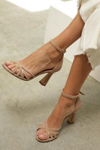 Elviera™ | Patchwork Peep Toe Heels