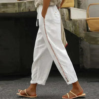 Abby | Women's Pants High Waist Tapered Leg Side Stripe