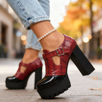 Delancey | Women's Platform Block Heel Mary Jane Pumps