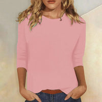 Stella | Women's Crew Neck 3/4 Sleeve Casual Everyday Top