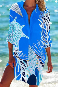 Paloma | Women's Printed Button Down Beach Cover Up