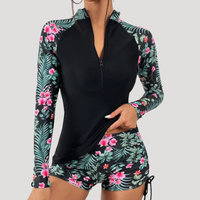 Solange | Women's Floral Long Sleeve Two Piece Swimsuit